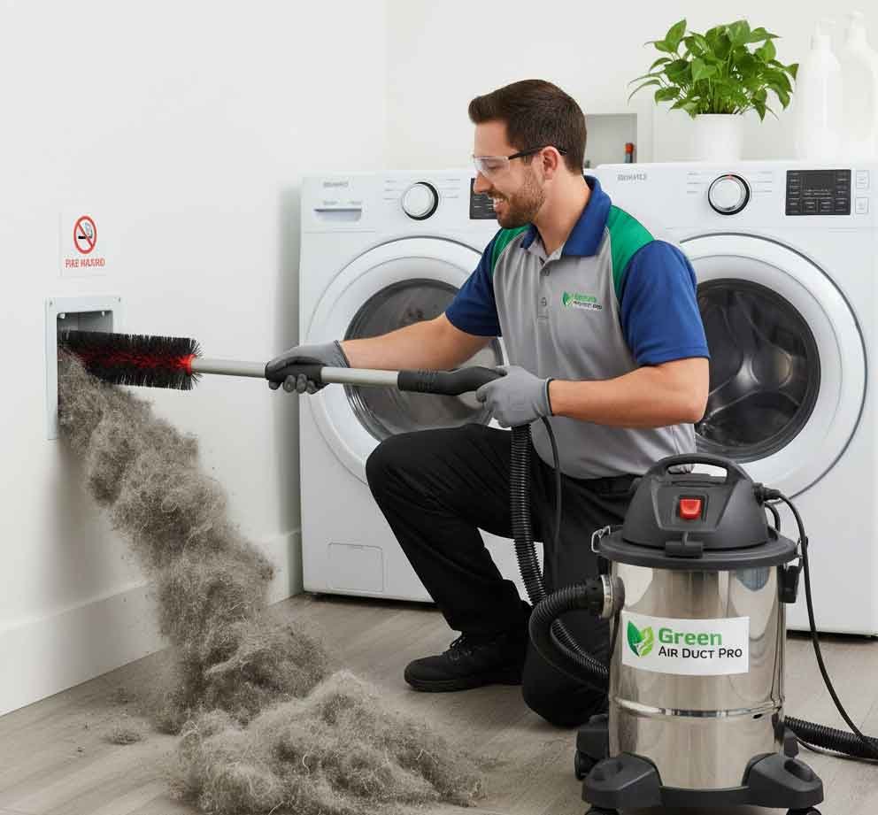 dryer vent cleaning by green air duct pro